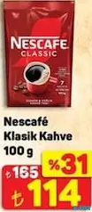 NESCAFE KLASİK KAHVE 100 G
